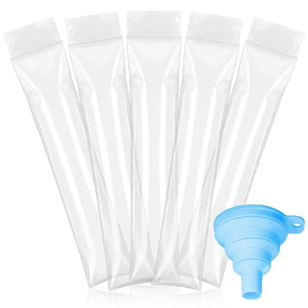  Pack 100 Bolsitas para Granizados y Polos Caseros con Embudo