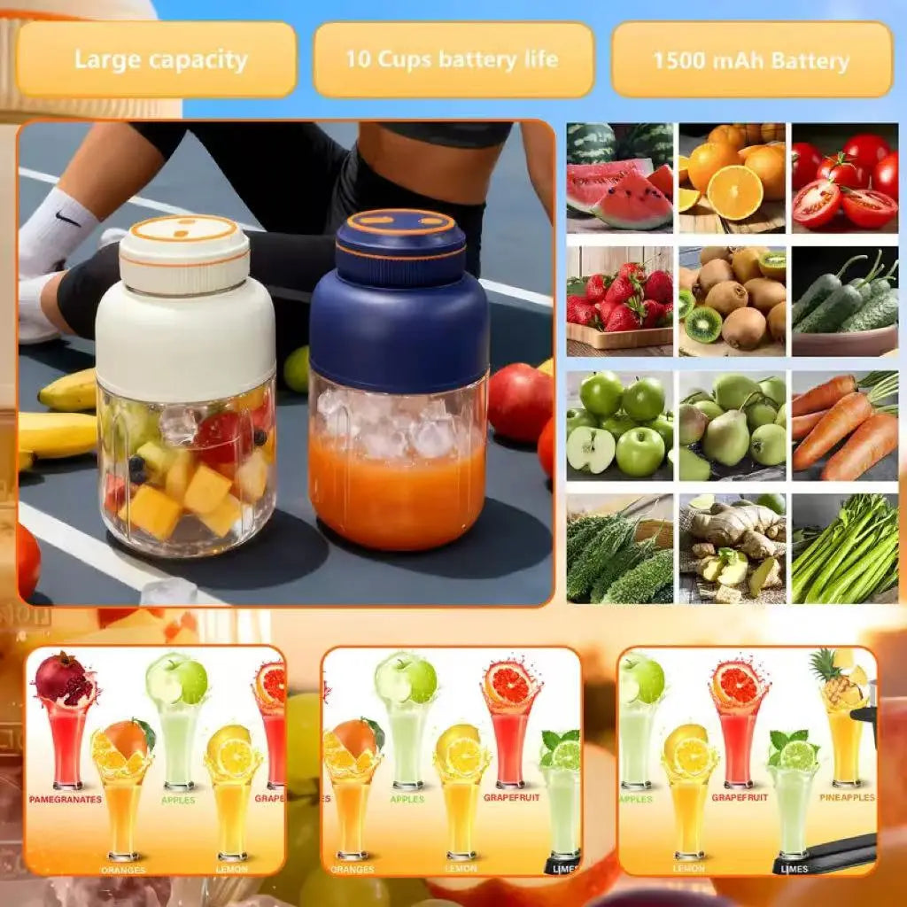 Vaso Batidora Portátil de Metal — Smoothies al Instante, Vayas Donde Vayas