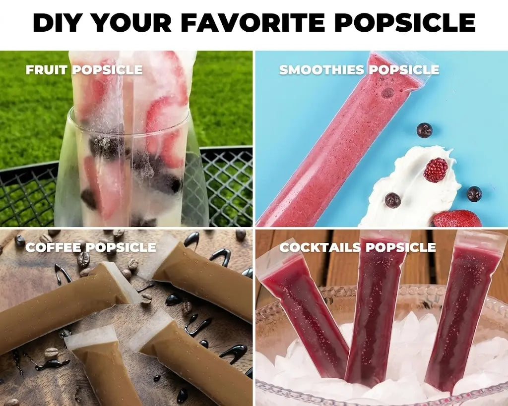 Pack 100 Bolsitas para Granizados y Polos Caseros con Embudo