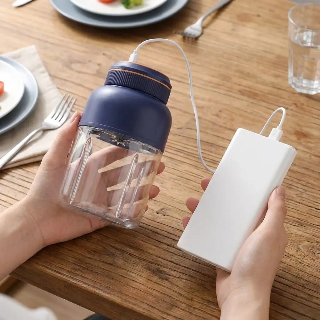 Vaso Batidora Portátil de Metal — Smoothies al Instante, Vayas Donde Vayas